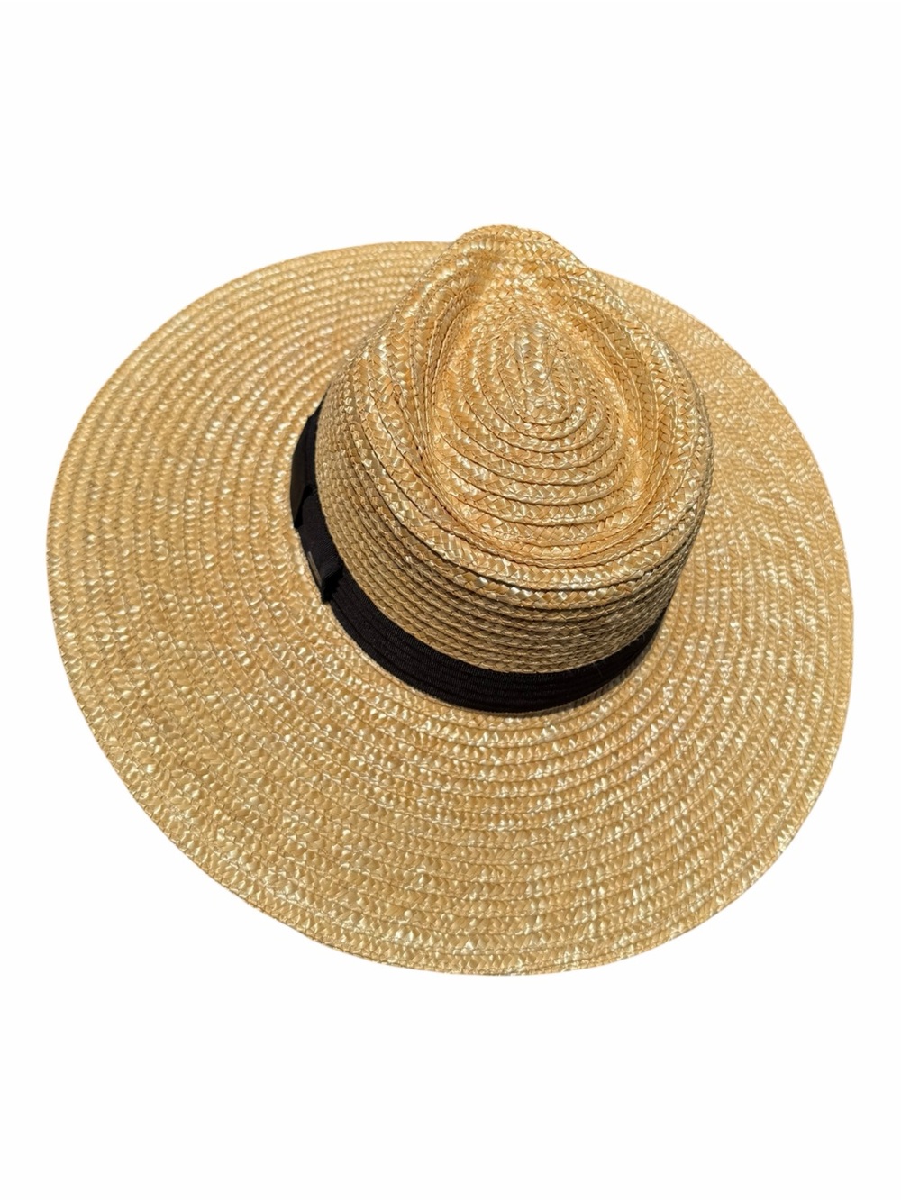 Brixton Joanna Hat Women S Honey Straw Wide Brim Black Band Sun Hat Coastal - Picture 9 of 13